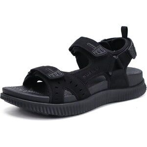 Casual Hiking Sandals Men's Black Athletic Sports Walking Fisherman Shoes